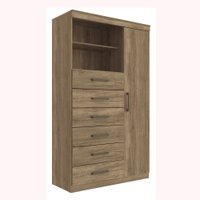 Comoda Multiuso 1 porta 6 gavetas Maraba Santos Andira Atacama
