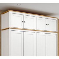 Maleiro 4 Portas Finestra Topazio Branco e Carvalho 9108BV