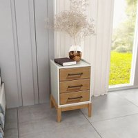 Gaveteiro 3 Gavetas Finestra Milao Off White e Freijo 2919BF