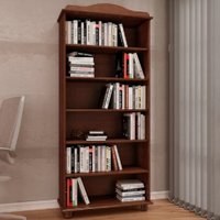 Estante Livreiro Finestra Rubi Madeira Maciça Café 8964W