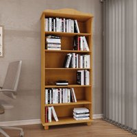 Estante Livreiro Finestra Rubi Madeira Maciça Carvalho e Branco 8964VB