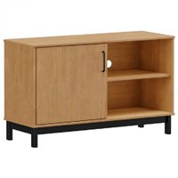 Rack 1 Porta Finestra Madri Madeira Maciça Roble e Preto 1941RP