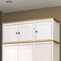 Maleiro 3 Portas Finestra Topazio Branco e Carvalho 9107BV