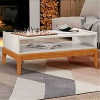 Mesa de Centro Finestra Milao Off White e Freijo 2911BF