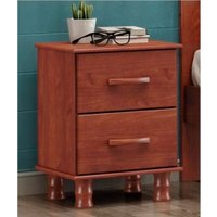 Mesa de Cabeceira 2 Gavetas Finestra Bronze Imbuia 1160T