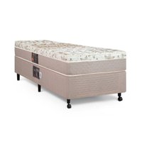 Cama Box + Colchão Castor Solteiro Class One Face Pocket 88x188x52cm