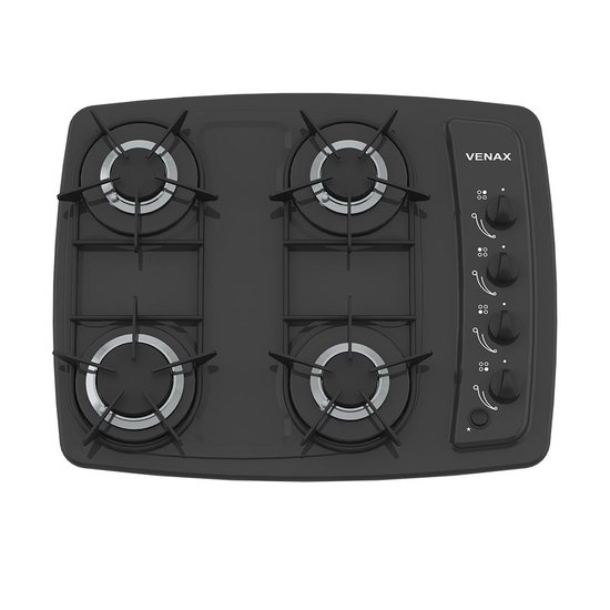 Cooktop a Gas 4 Bocas Venax Preto