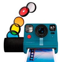 Câmera instantânea Polaroid Now+ i-Type Bluetooth com 5 filtros de lente - Azul