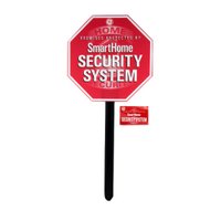 Placa de aviso de sistema de segurança