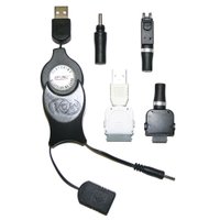 Multi-carregador USB com cabo retrátil para iPod, Nokia, Motorola, LG e Samsung