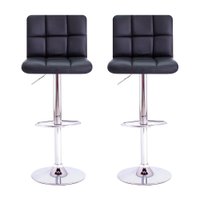 Kit 2 Banquetas Gomos Confort Giratórias Pretas