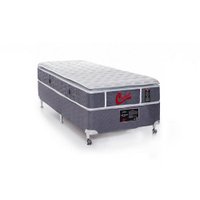 Cama Box + Colchão Castor Solteiro Super Luxo Light Stress One Face Pocket 96x203x54cm