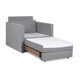 Sofá Cama Castor Solteiro Salerno Max Suede Cinza