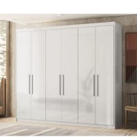 Guarda Roupa Demobile Venice 6 Portas 4 Gavetas MDF - Branco