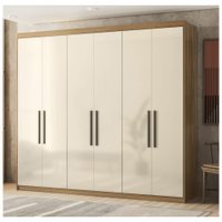 Guarda Roupa Demobile Venice 6 Portas 4 Gavetas MDF - Amendola/Off White