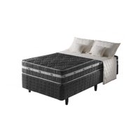 Cama Box Solteiro Preto + Colchão Ortopédico Espuma D45 Extra Firme Brooklyn 88x188x62cm 603537