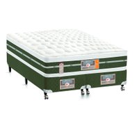 Cama Box + Colchão Castor Queen  Silver Star Air Double Face Tecnopedic 158x198x61cm 334234