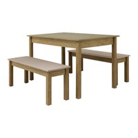 Mesa de Jantar Ditália 2Bancos JA-220+JA-225 Diamond