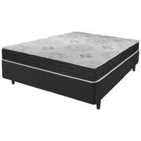 Cama Box Viúva Preto + Colchão San Francisco Ortopédico Espuma D33 128x188x54cm 614588