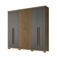 Guarda Roupa Casal 6 Portas Ripado Buriti com Pes Santos Andira 614993