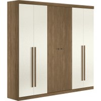 Guarda Roupa Casal 6 Portas Ripado Buriti Santos Andira Jatoba 614998