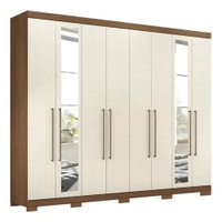 Guarda-Roupa Casal com Pés e Espelho 8 Portas 4 Gavetas Master Vip Santos Andirá 615001