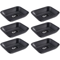 6 Mini Molheiras Petisqueiras Essential Coza 10x9cm Preto Sushi Plásticos Restaurante