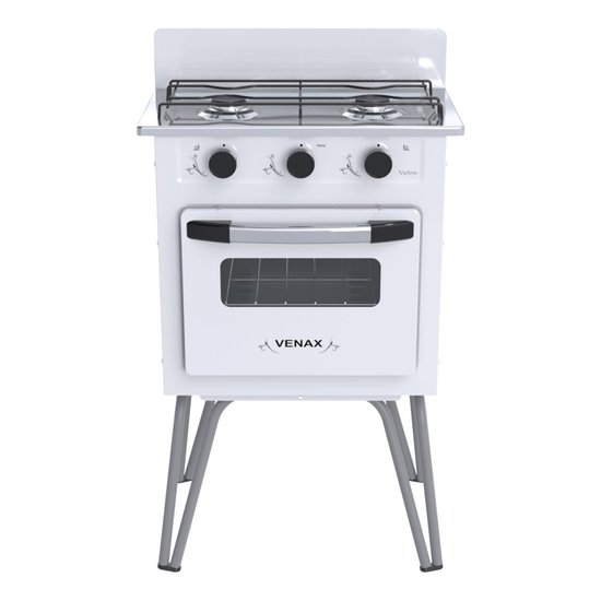 Fogao a Gas 2 Bocas Venax Gemini Vetro Branco