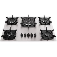 Cooktop Mueller 5 Bocas de Alumínio com Queimador Tripla Chama MCG5BK