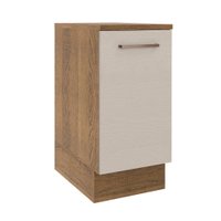 Balcão Armário de Cozinha 35 cm 1 Porta Rustic/Crema Agata Madesa