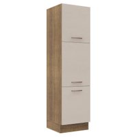Paneleiro Armário de Cozinha 60 cm 3 Portas Rustic/Crema Agata Madesa