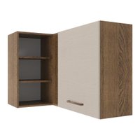 Armário de Cozinha Aéreo de Canto 1 Porta para linha de 60 cm de profundidade Rustic/Crema Agata Madesa
