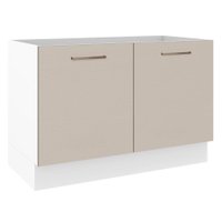 Balcão Gabinete de Pia Cozinha 2 Portas Branco/Crema Agata Madesa