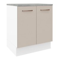 Balcão Armário de Cozinha 70 cm 2 Portas Branco/Crema Agata Madesa