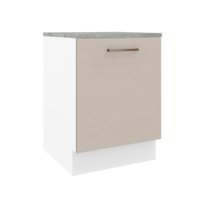 Balcão Armário de Cozinha 60 cm 1 Porta Branco/Crema Agata Madesa