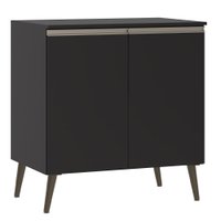 Balcão Luciane Futura 80 cm 2 Portas - Preto