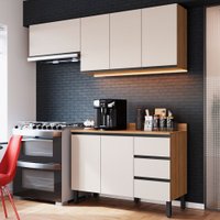Cozinha Compacta Álamo 6 Portas 3 Gavetas