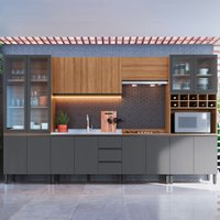Cozinha Completa Cambará 16 Portas 3 Gavetas
