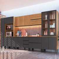 Cozinha Completa Plátano 16 Portas 5 Gavetas