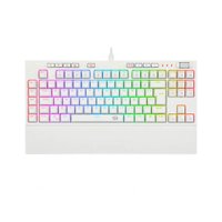 Teclado Gamer Óptico Redragon Broadsword Pro Branco K588W PT-Brown RGB
