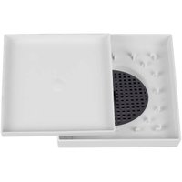 Ralo Oculto 15x15cm Astra Quadrado Branco Anti-Inseto Invisível para Banheiro Invisível