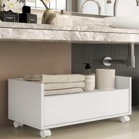 Balcão Gabinete Banheiro com Rodízios 80cm Multimóveis V2608