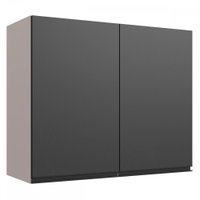 Armário Aéreo Cozinha 80 Cm 2 Portas 1 Prateleira Cinza
