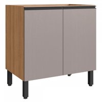 Armário de Cozinha 80 Cm 2 Portas 1 Prateleira Bege