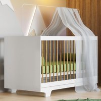 Berço Mini Cama Flocos 100% MDF Branco