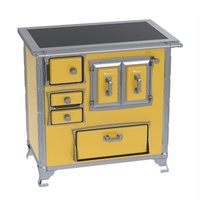 Fogao a Lenha Venax GII n 1 Sec XVIII Premium Amarelo Gab SD