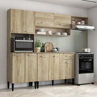 Armário Cozinha Compacta Arizona Smart Carraro - Carvalho