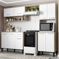 Armário Cozinha Compacta Arizona Essence Carraro - Carvalho/Branco