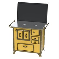 Fogao a Lenha Venax n 1 Renaissance Chapa de Aluminio Amarelo SE