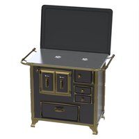 Fogao a Lenha Venax n 1 Renaissance Chapa de Aluminio Preto SE